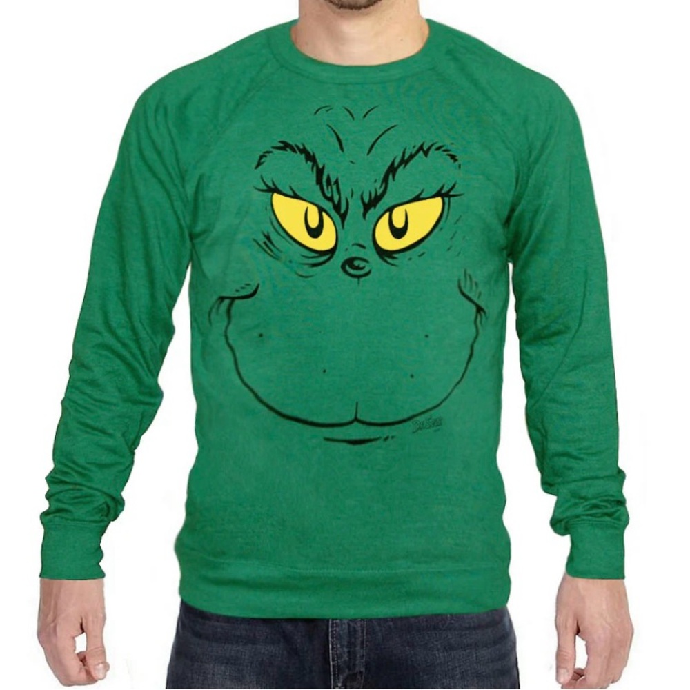 Dr. Seuss Grinch Face Sweatshirt